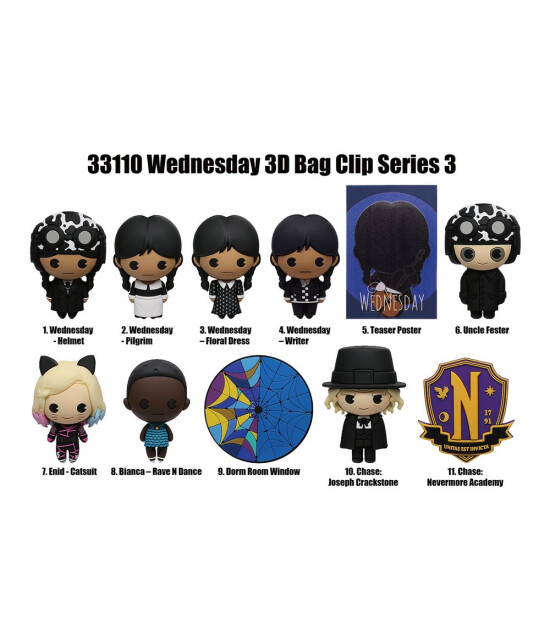 Monogram Klipsli S&uuml;rpriz Fig&uuml;r Seri 3 // Wednesday