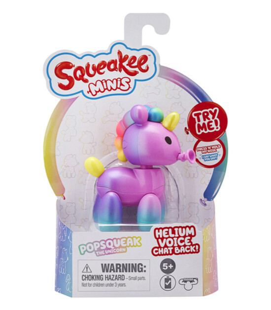 Squeakee Minis İnteraktif Balon Oyuncak // Rainbow Unicorn