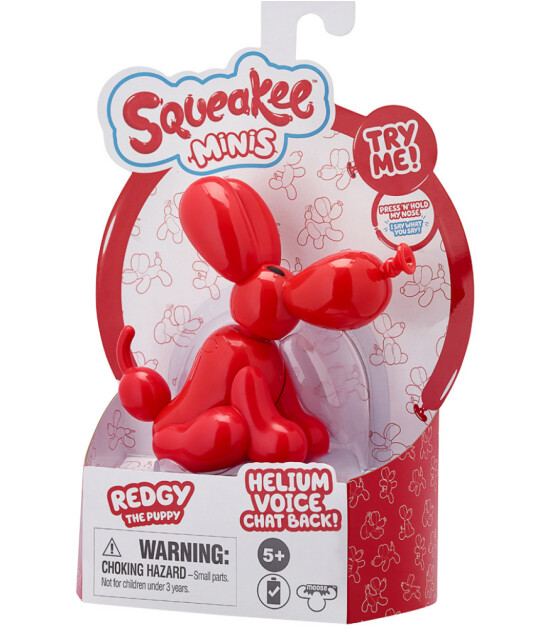 Squeakee Minis İnteraktif Balon Oyuncak // Puppy Red