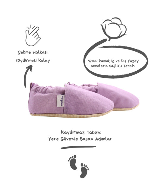 Morgedan Kaydırmaz İlk Adım Patik // Mor
