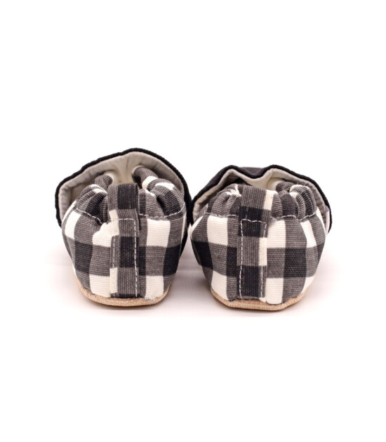 Morgedan Kaydırmaz İlk Adım Patik // Siyah - Ekose