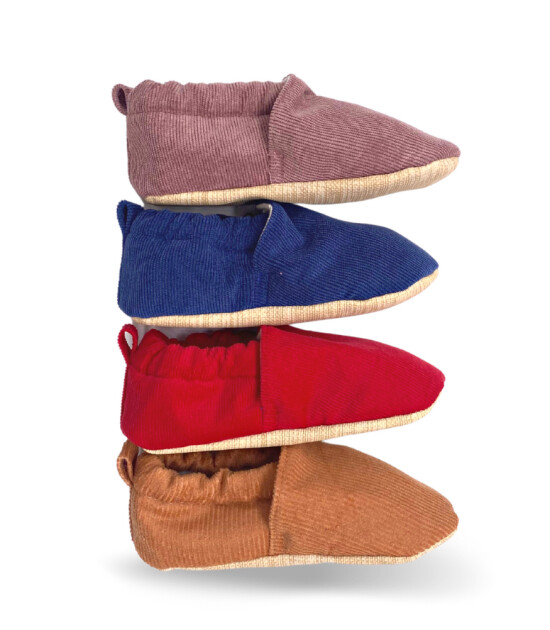 Morgedan Kaydırmaz İlk Adım Velvet Kadife Patik // Pink