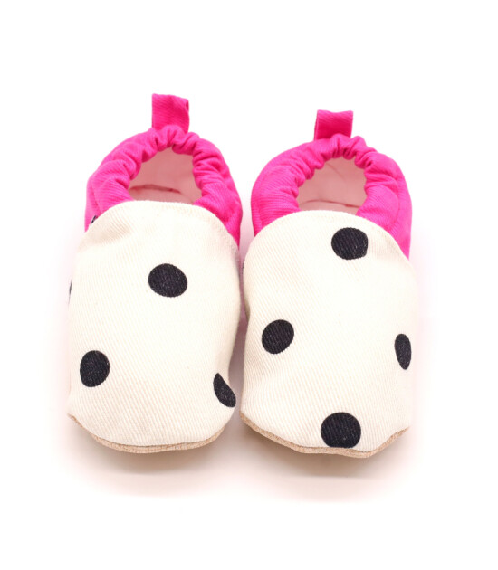 Morgedan Kaydırmaz İlk Adım Patik // Pembe - Puantiye