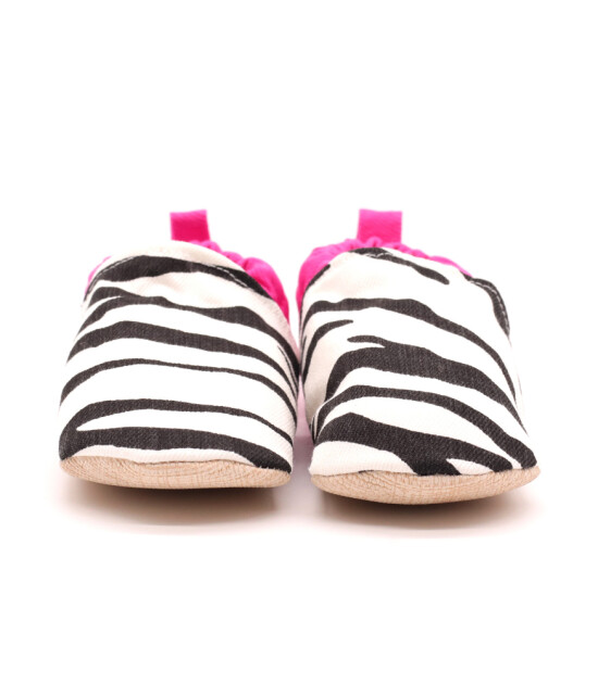 Morgedan Kaydırmaz İlk Adım Patik // Pembe - Zebra