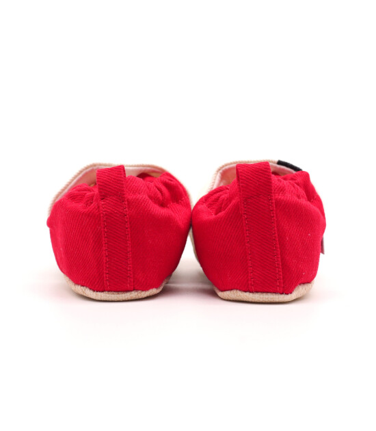 Morgedan Kaydırmaz İlk Adım Patik // Kırmızı - Puantiye