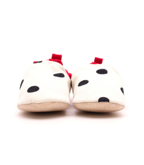 Morgedan Kaydırmaz İlk Adım Patik // Kırmızı - Puantiye