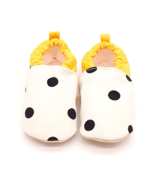 Morgedan Kaydırmaz İlk Adım Patik // Sarı - Puantiye