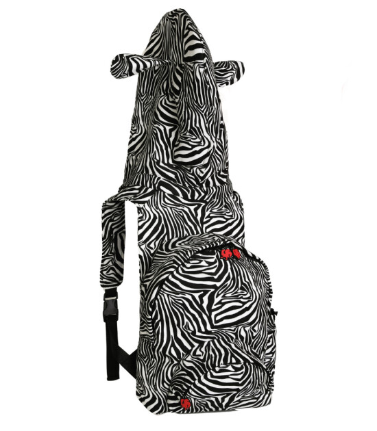 Morikukko Kapüşonlu Çocuk Sırt Çanta // Zebra