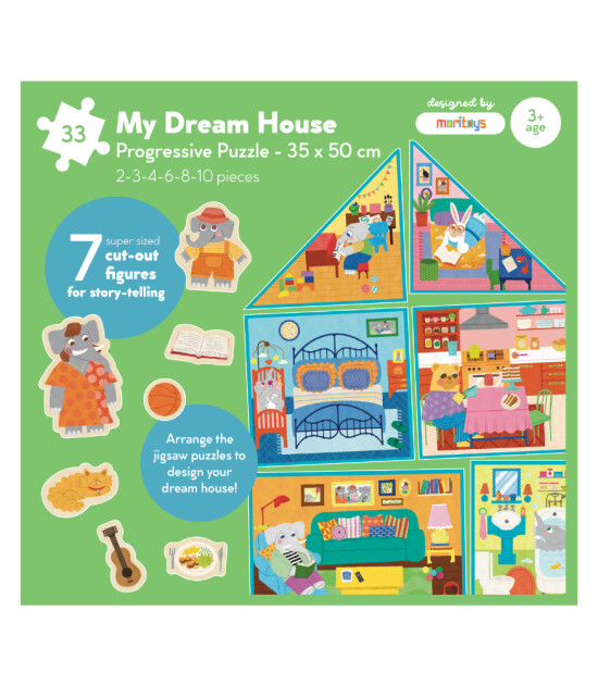 Moritoys 6in1 Puzzle // My Dream House (2-3-4-6-8-10 Parça)