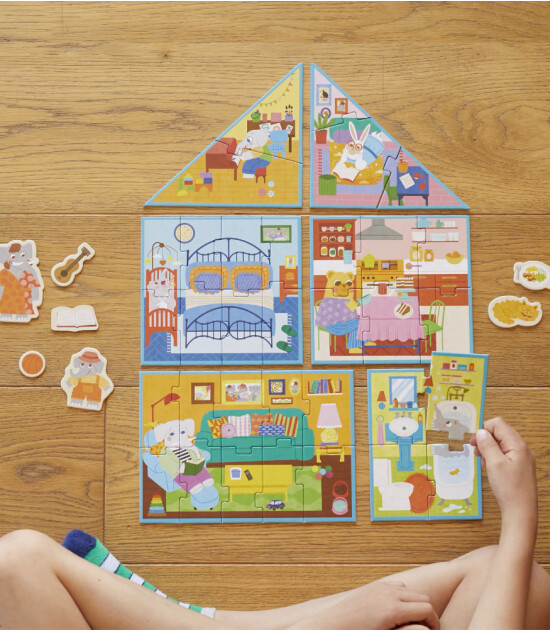 Moritoys 6in1 Puzzle // My Dream House (2-3-4-6-8-10 Parça)