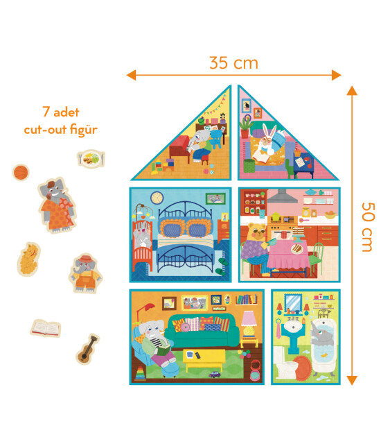 Moritoys 6in1 Puzzle // My Dream House (2-3-4-6-8-10 Parça)