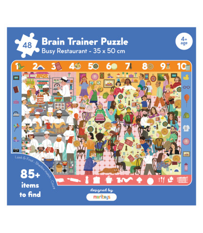 Moritoys Brain Trainer Puzzle // Busy Restaurant (48 Parça)