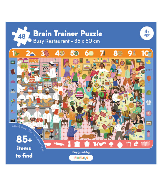 Moritoys Brain Trainer Puzzle // Busy Restaurant (48 Parça)