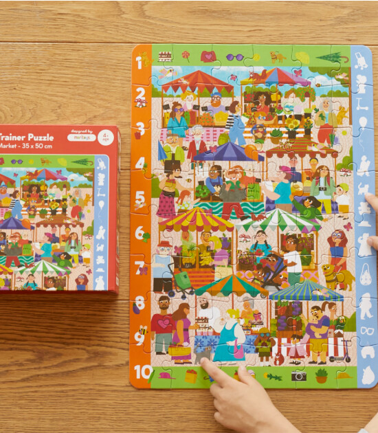 Moritoys Brain Trainer Puzzle // Farmer's Market (48 Parça)