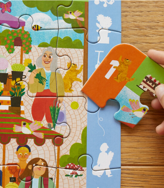 Moritoys Brain Trainer Puzzle // Farmer's Market (48 Parça)