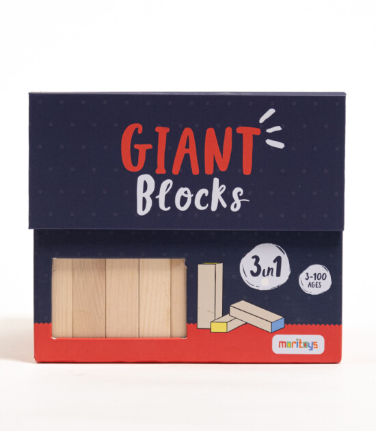 moritoys Giant Blocks - Dev Ahşap Yapı Blok Seti (54 Parça)