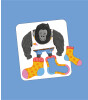 moritoys Giant Socks Gorilla - Hafıza, Eşleştirme ve Puzzle Oyunu