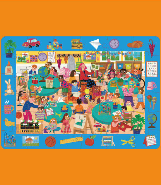 moritoys Look & Find Puzzle // Kindergarten (36 Parça)