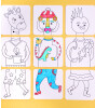 Moritoys Mix & Color - Karıştır ve Boya Puzzle // Animals