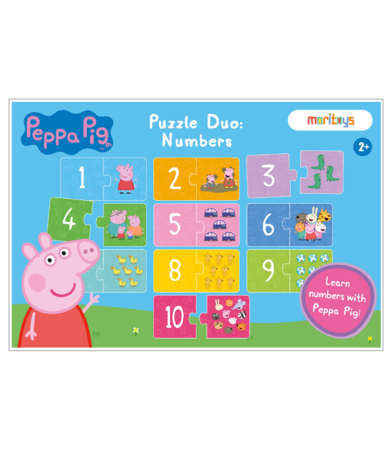 moritoys Peppa Pig Duo Puzzle Set // Numbers (2 Parça)