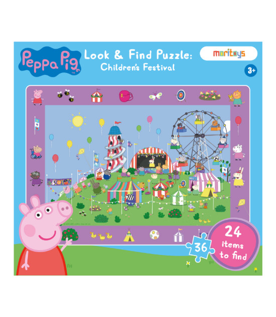 moritoys Peppa Pig Look & Find Puzzle // Children's Festival (36 Parça)