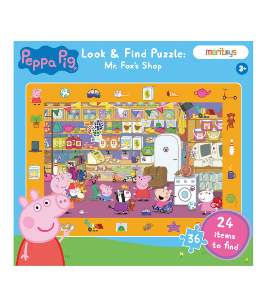 moritoys Peppa Pig Look & Find Puzzle // Mr. Fox's Shop (36 Parça)