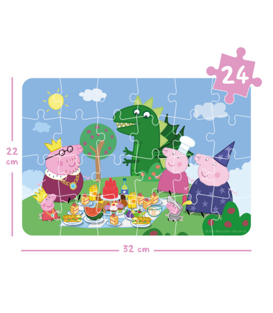 moritoys Peppa Pig Progressive Puzzle // Outdoor Fun (12 - 16- 24 Parça)