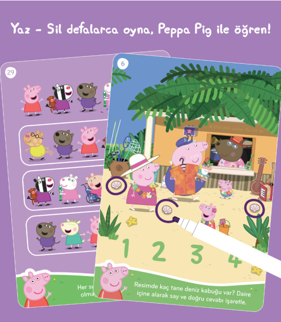 Moritoys Peppa Pig Yaz - Sil Aktivite Seti 1