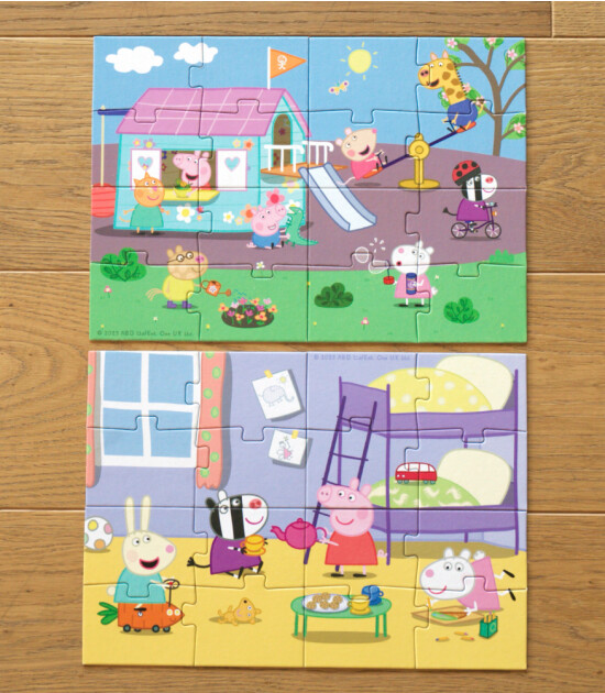 moritoys Peppa Pig Çift Yön Puzzle // Peppa’s Friends (8+2 Set)