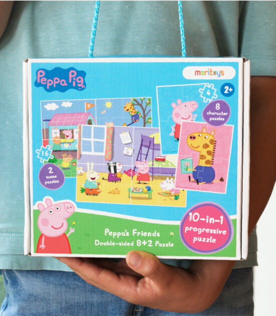 moritoys Peppa Pig Çift Yön Puzzle // Peppa’s Friends (8+2 Set)