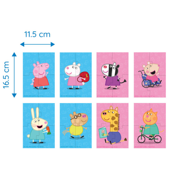 moritoys Peppa Pig Çift Yön Puzzle // Peppa’s Friends (8+2 Set)