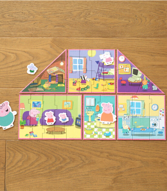 moritoys Peppa Pig Progressive Puzzle // Peppa’s House (2-3-4-6-8-10 Parça)