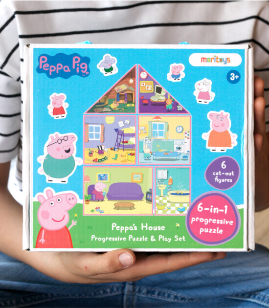 moritoys Peppa Pig Progressive Puzzle // Peppa’s House (2-3-4-6-8-10 Parça)