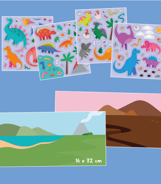 moritoys Reusable Sticker Set // Dinosaur