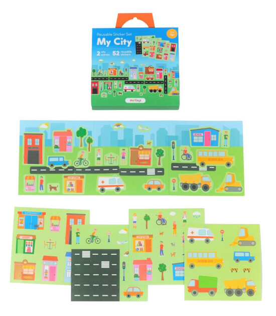 moritoys Reusable Sticker Set // My City