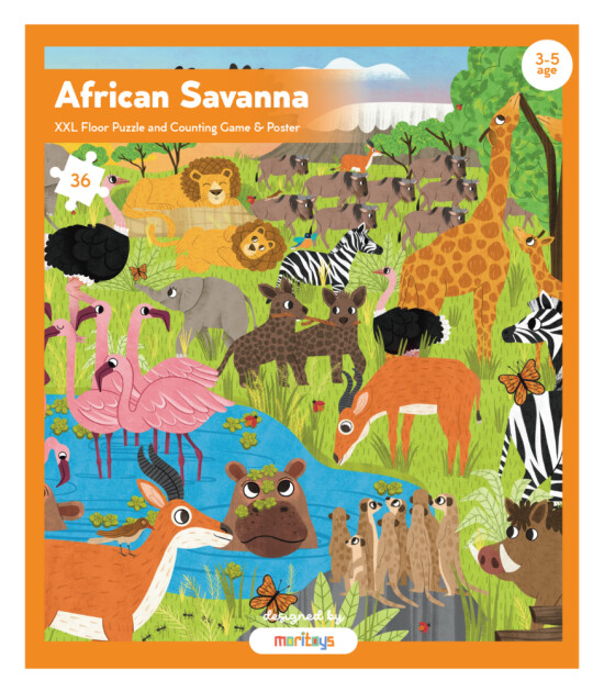 Moritoys XXL Giant Puzzle // African Savanna (36 Parça)