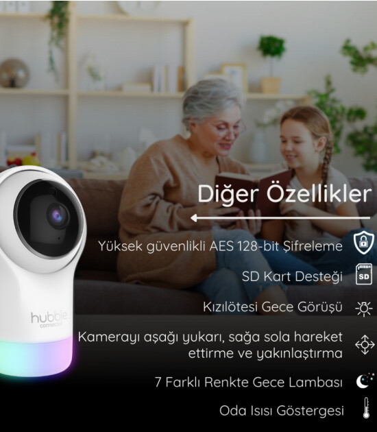 Hubble Nursery Glow Fuul HD Wifi Bebek Kamerası