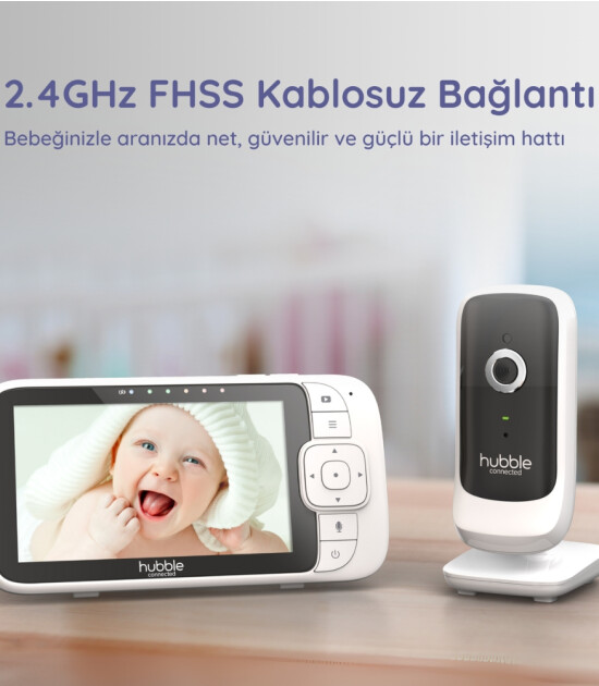 Hubble Nursery View Premium Dijital Ekranlı Bebek Kamerası (5 in&ccedil;)