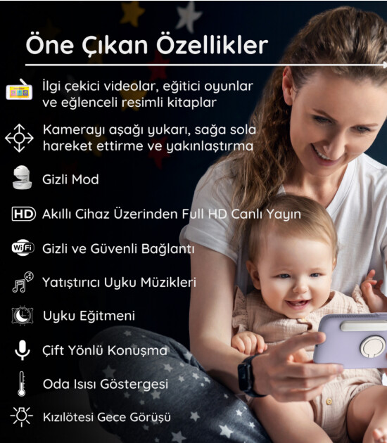 Motorola Hubble Nusery Pal Deluxe Dijital Ekran Bebek Kamerası