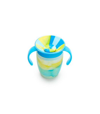 Munchkin Özel Seri Mucize 360 Tropical  Kulplu Alıştırma Bardağı // Mavi