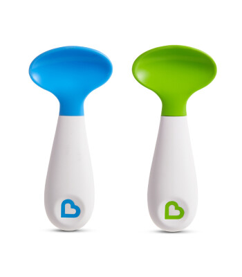 Munchkin Bebek Kepçeli Kaşık Set // Mavi - Yeşil