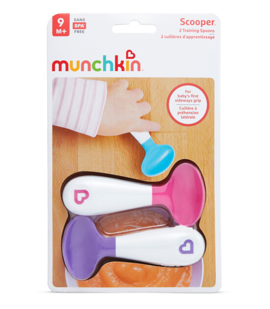 Munchkin Bebek Kepçeli Kaşık Set // Pembe - Mor