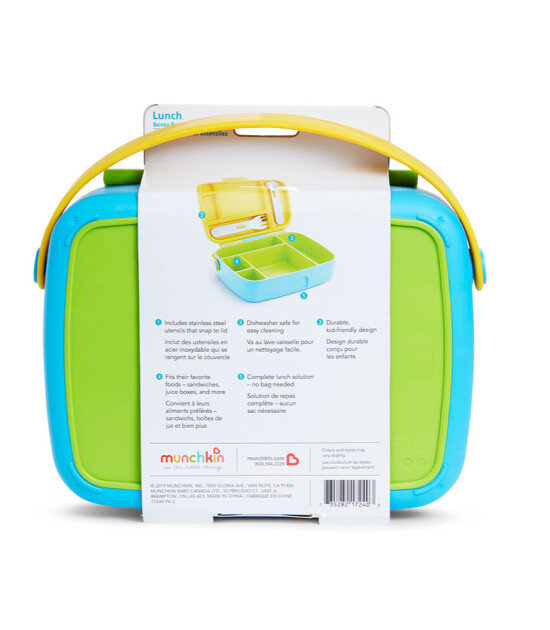 Munchkin Bölmeli Yemek Tası // Mavi-Yeşil-Sarı