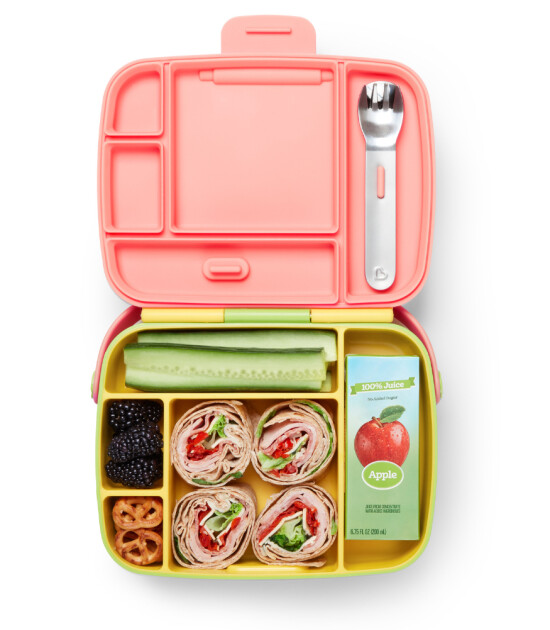 Munchkin Bölmeli Yemek Tası // Yeşil-Sarı-Pembe