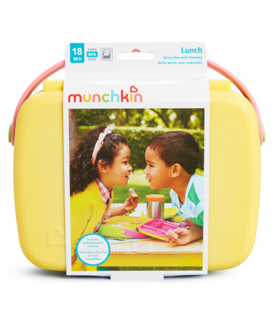 Munchkin Bölmeli Yemek Tası // Yeşil-Sarı-Pembe