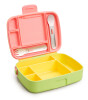 Munchkin Bölmeli Yemek Tası // Yeşil-Sarı-Pembe