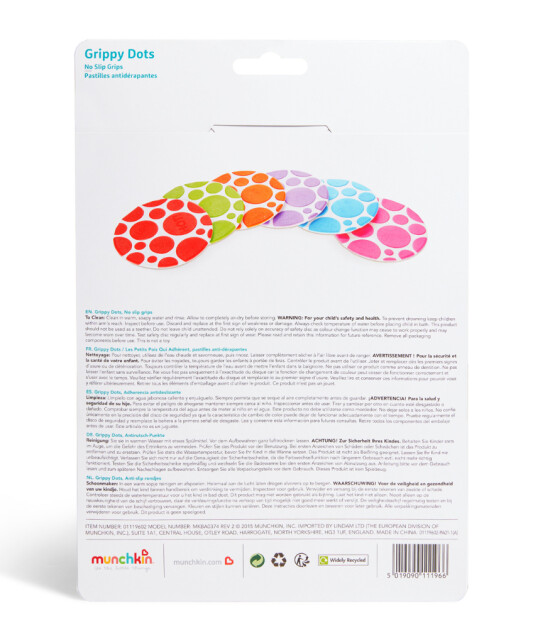 Munchkin Grippy Dots Isı Göstergeli Banyo Kaymazı (6 Adet)