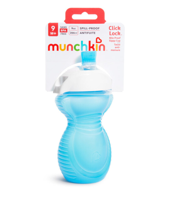 Munchkin Tıklama Kilitli Uçlu Alıştırma Bardağı // Mavi