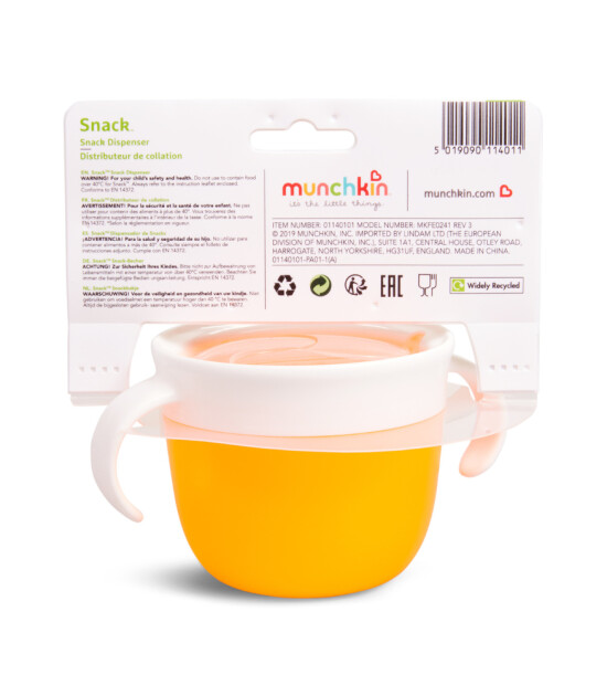 Munchkin Kulplu Atıştırmalık Kabı // Turuncu