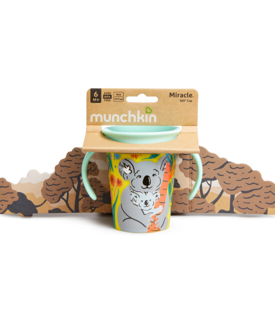 Munchkin Mucize 360 Wildlove Kulplu Alıştırma Bardağı // Koala